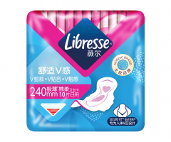 Libresse薇爾舒适V感240日(rì)用(yòng)10片極薄棉柔衛生(shēng)巾